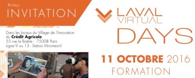 Rendez-vous le 11 octobre pour parler réalité augmentée et formation aux Laval Virtual Days !